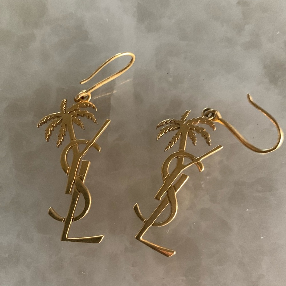 Authentic YSL palm tree earrings